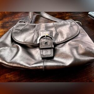 COACH Handbag Shoulderbag Soho Leather Purse Satchel Bronze